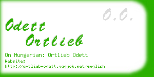 odett ortlieb business card